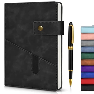 A5 Lined Leather Journal, 5.9" x 8.4", Hardcover Notebook with Pen 200 Pages 100GSM Thick Ruled Paper, Daily Journal for Men, Women, Work, School, Travel, Business, Home Writing Journaling Set A5 Lined Leather Journal, 5.9" x 8.4", Hardcover Notebook with Pen 200 Pages 100GSM Thick Ruled Paper, Daily Journal for Men, Women, Work, School, Travel, Business, Home Writing Journaling Set