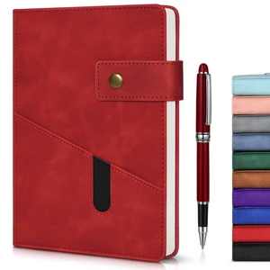 A5 Lined Leather Journal, 5.9" x 8.4", Hardcover Notebook with Pen 200 Pages 100GSM Thick Ruled Paper, Daily Journal for Men, Women, Work, School, Travel, Business, Home Writing Journaling Set A5 Lined Leather Journal, 5.9" x 8.4", Hardcover Notebook with Pen 200 Pages 100GSM Thick Ruled Paper, Daily Journal for Men, Women, Work, School, Travel, Business, Home Writing Journaling Set