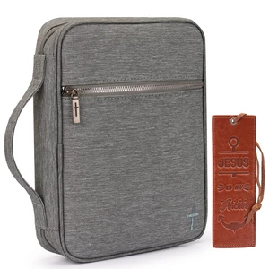 Bible Cover for Women Men with Leather Bookmark Book Carrying Cases Church Bag for Outdoor Protective Bible Cover for Women Men with Leather Bookmark Book Carrying Cases Church Bag for Outdoor Protective
