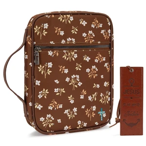 Bible Cover for Women Men with Leather Bookmark Book Carrying Cases Church Bag for Outdoor Protective Bible Cover for Women Men with Leather Bookmark Book Carrying Cases Church Bag for Outdoor Protective