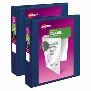 (R) Durable View 3 Ring Binder, 1-1/2 Inch Slant Rings, 1 Blue Binder (17024) (Pack of 2) (R) Durable View 3 Ring Binder, 1-1/2 Inch Slant Rings, 1 Blue Binder (17024) (Pack of 2)