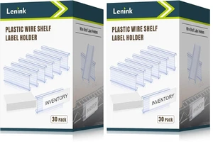 30Pcs Wire Shelf Label Holders,Plastic Wire Rack Label Holder,Compatible with Metro 1-1/4in Shelves,Label Area 3in Lx1.25in H (Label Paper Insert Included) (Pack of 2) 30Pcs Wire Shelf Label Holders,Plastic Wire Rack Label Holder,Compatible with Metro 1-1/4in Shelves,Label Area 3in Lx1.25in H (Label Paper Insert Included) (Pack of 2)