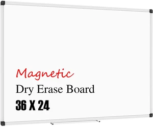 XBoard Magnetic Whiteboard 36 x 24 Inches, Aluminum Frame 3' x 2' Dry Erase White Board for Wall, Message Presentation Board for Home School Office XBoard Magnetic Whiteboard 36 x 24 Inches, Aluminum Frame 3' x 2' Dry Erase White Board for Wall, Message Presentation Board for Home School Office