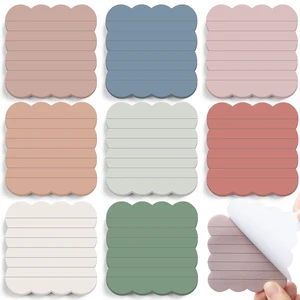 8 Pack Scalloped Sticky Notes Lined, 3" X 3", Vintage Color Aesthetic Cute Wavy Edges, Self-stick for School Office Desk, 240 Sheets Bulk, Pretty Design for Reminders Planning 8 Pack Scalloped Sticky Notes Lined, 3" X 3", Vintage Color Aesthetic Cute Wavy Edges, Self-stick for School Office Desk, 240 Sheets Bulk, Pretty Design for Reminders Planning
