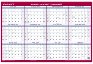 Dry Erase Calendar 2026-2027 Academic & Regular Year Wall Planner, 12-Month, 36" x 24", Double Sided, Horizontal (PM200P28) Dry Erase Calendar 2026-2027 Academic & Regular Year Wall Planner, 12-Month, 36" x 24", Double Sided, Horizontal (PM200P28)