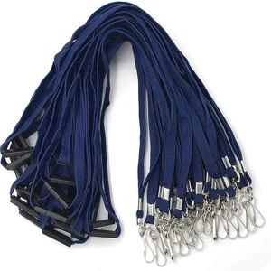 Lanyards Safety Black Lanyards Neck Flat Premium Breakaway Badge Lanyard with J-Hook for ID Nametag Badge Holder (Navy Blue, 50 PCS) Lanyards Safety Black Lanyards Neck Flat Premium Breakaway Badge Lanyard with J-Hook for ID Nametag Badge Holder (Navy Blue, 50 PCS)