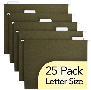 Island Brand Hanging File Folders, 25 Pack, Green, Letter Size (8.5" x 11"), 5 Tab Positions, Everyday Filing Essentials for Home, Office and School Organization Island Brand Hanging File Folders, 25 Pack, Green, Letter Size (8.5" x 11"), 5 Tab Positions, Everyday Filing Essentials for Home, Office and School Organization