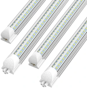 (4-Pack) LED Shop Lights, 6FT 60W 8000LM, 6000K V-Shape Linkable LED Tube Ceiling Light, T8 Integrated Utility Shop Light Fixture for Garage Basement Office, Plug and Play, ETL Listed (4-Pack) LED Shop Lights, 6FT 60W 8000LM, 6000K V-Shape Linkable LED Tube Ceiling Light, T8 Integrated Utility Shop Light Fixture for Garage Basement Office, Plug and Play, ETL Listed