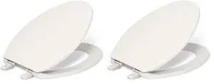 20110-96 Brevia, Slow Close Toilet Seat, Elongated Toilet Seat, Grip-Tight Bumpers Quick-Attach Hardware, Biscuit (Pack of 2) 20110-96 Brevia, Slow Close Toilet Seat, Elongated Toilet Seat, Grip-Tight Bumpers Quick-Attach Hardware, Biscuit (Pack of 2)