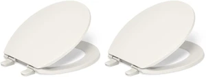 20111-96 Brevia, Slow Close Toilet Seat, Round Toilet Seat, Grip-Tight Bumpers Quick-Attach Hardware, Biscuit (Pack of 2) 20111-96 Brevia, Slow Close Toilet Seat, Round Toilet Seat, Grip-Tight Bumpers Quick-Attach Hardware, Biscuit (Pack of 2)