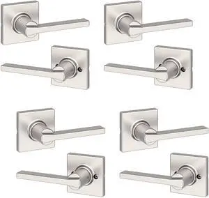 Casey Interior Door Handle, Satin Nickel | Passage Lever | 4-Pack | Microban Protection | For Closet & Hallway Casey Interior Door Handle, Satin Nickel | Passage Lever | 4-Pack | Microban Protection | For Closet & Hallway