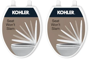 20110-0 Brevia,Slow Close Toilet Seat,Elongated Toilet Seat,Grip-Tight Bumpers Quick-Attach Hardware,White,(Pack of 2) 20110-0 Brevia,Slow Close Toilet Seat,Elongated Toilet Seat,Grip-Tight Bumpers Quick-Attach Hardware,White,(Pack of 2)