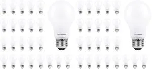 Sylvania ECO LED A19 Light Bulb, 60W Equivalent Efficient 9W, 7 Year, 750 Lumens, Medium Base, Frosted, 2700K, Soft White - 24 Count (40986) (Pack of 2) Sylvania ECO LED A19 Light Bulb, 60W Equivalent Efficient 9W, 7 Year, 750 Lumens, Medium Base, Frosted, 2700K, Soft White - 24 Count (40986) (Pack of 2)