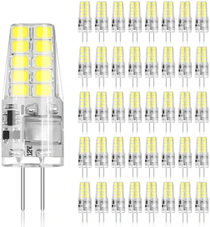 40 Pack G4 LED Bulb 2W Equivalent 30W 6000K Daylight 250 Lumens 360°Beam Angle, T3 Halogen Bulb Replacement Landscape Bulbs, AC/DC 12V Led Lights G4 Bi-Pin Base for Outdoor Landscape Lighting 40 Pack G4 LED Bulb 2W Equivalent 30W 6000K Daylight 250 Lumens 360°Beam Angle, T3 Halogen Bulb Replacement Landscape Bulbs, AC/DC 12V Led Lights G4 Bi-Pin Base for Outdoor Landscape Lighting