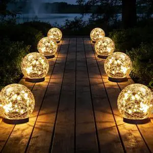 Solar Globe Lights Outdoor Waterproof-Solar Balls for Garden Cracked Glass Ball Lights Outdoor-Solar Orbs for Outside-Decorations for Patio and Yard Lawn Backyard Decor Solar Globe Lights Outdoor Waterproof-Solar Balls for Garden Cracked Glass Ball Lights Outdoor-Solar Orbs for Outside-Decorations for Patio and Yard Lawn Backyard Decor