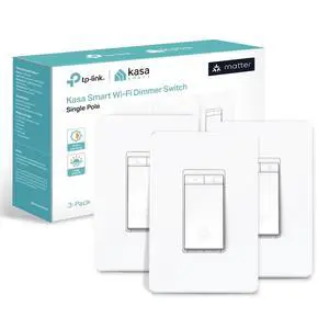 Matter Smart Dimmer Switch, KS225P3, Single Pole, Need Neutral Wire Voice Control w/Siri, Alexa & Google Home, 2.4GHz Wi-Fi, UL Certified, Timer & Schedule, Easy Guided Install, 3-Pack Matter Smart Dimmer Switch, KS225P3, Single Pole, Need Neutral Wire Voice Control w/Siri, Alexa & Google Home, 2.4GHz Wi-Fi, UL Certified, Timer & Schedule, Easy Guided Install, 3-Pack