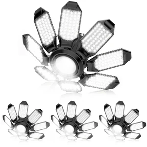 Garage Lights - Super Bright 250W LED Garage Ceiling Light w/ 8 Deformable Panels 6500K Led Light Bulb Srew in E26/E27 Socket with Adjustable Center Spotlight for Barn Workshop Attic - 4Pack Garage Lights - Super Bright 250W LED Garage Ceiling Light w/ 8 Deformable Panels 6500K Led Light Bulb Srew in E26/E27 Socket with Adjustable Center Spotlight for Barn Workshop Attic - 4Pack