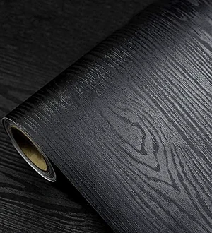Black Wood Peel and Stick Wallpaper Wood Contact Paper 17.7" × 984" Self-Adhesive Wallpaper Removable Waterproof Wall Paper Vinyl for Countertop Furniture Kitchen Countertop Easy to Clean Black Wood Peel and Stick Wallpaper Wood Contact Paper 17.7" × 984" Self-Adhesive Wallpaper Removable Waterproof Wall Paper Vinyl for Countertop Furniture Kitchen Countertop Easy to Clean