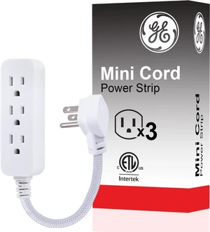 3-Outlet Power Strip 5 Inch Braided Extension Cord with Multiple Outlets Grounded Flat Plug ETL Listed White 45190 (Pack of 12) 3-Outlet Power Strip 5 Inch Braided Extension Cord with Multiple Outlets Grounded Flat Plug ETL Listed White 45190 (Pack of 12)