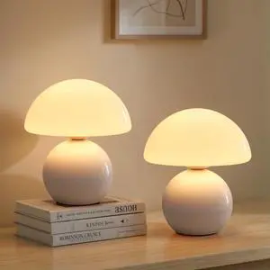 Wireless Mushroom Lamp Set of 2,Table Lamp for Bedroom, Portables Cordless Lamps,Wireless Light,Bedside Table Lamp for Living Room,Mini Mushroom 5200mAh Battery Operated Lamps Modern (White) Wireless Mushroom Lamp Set of 2,Table Lamp for Bedroom, Portables Cordless Lamps,Wireless Light,Bedside Table Lamp for Living Room,Mini Mushroom 5200mAh Battery Operated Lamps Modern (White)
