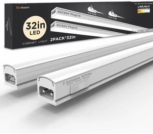 Under Cabinet Lighting Plug in AC120V 3CCT 3000/4000/5000K,Super Bright,Linkable Under Counter Lights for Kitchen,Ultra Slim LED Cabinet Light for Closet,Shelf,Sink,ETL Listed(32inch,White,2Pack) Under Cabinet Lighting Plug in AC120V 3CCT 3000/4000/5000K,Super Bright,Linkable Under Counter Lights for Kitchen,Ultra Slim LED Cabinet Light for Closet,Shelf,Sink,ETL Listed(32inch,White,2Pack)