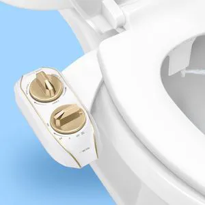 NEO 185 PLUS - Patented Bidet Attachment for Toilet, Gold Non-Electric, Dual Nozzle, Slide-In Install, 360° Self-Clean, EZ-Lift to Clean, Feminine & Rear Wash NEO 185 PLUS - Patented Bidet Attachment for Toilet, Gold Non-Electric, Dual Nozzle, Slide-In Install, 360° Self-Clean, EZ-Lift to Clean, Feminine & Rear Wash