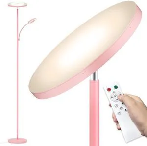 Pink Floor Lamp, 42W 4000LM Super Bright LED Room Lamp with Adjustable Reading Light,Dimmable Modern Standing Lamp with Remote & Touch Control for Room Bedroom Office Floor Light Pink Floor Lamp, 42W 4000LM Super Bright LED Room Lamp with Adjustable Reading Light,Dimmable Modern Standing Lamp with Remote & Touch Control for Room Bedroom Office Floor Light