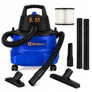 WD-6 L212 Wet Dry Vacuum Cleaner, 6 Gallon 3-in-1 Suction & Blower, 16 ft Reach, Big Cleaner for Car, Shop Vacuum Wet and Dry, Swivel Casters, Black/Blue WD-6 L212 Wet Dry Vacuum Cleaner, 6 Gallon 3-in-1 Suction & Blower, 16 ft Reach, Big Cleaner for Car, Shop Vacuum Wet and Dry, Swivel Casters, Black/Blue