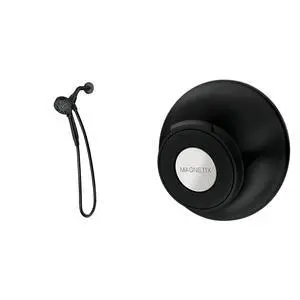 26100BL Engage Magnetix Energetix 6-Function 3.5 in. Single Wall Mount Fixed Adjustable Shower Head with 186117BL Magnetix Remote Dock, Matte Black 26100BL Engage Magnetix Energetix 6-Function 3.5 in. Single Wall Mount Fixed Adjustable Shower Head with 186117BL Magnetix Remote Dock, Matte Black