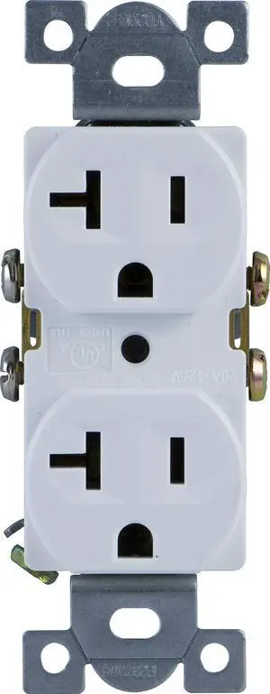UltraPro Grounding Duplex, White, Wall Receptacle, Replacement, Tamper Resistant, 3 Prong Outlet, Easy Install, UL Listed, 10921, 20A (Pack of 12) UltraPro Grounding Duplex, White, Wall Receptacle, Replacement, Tamper Resistant, 3 Prong Outlet, Easy Install, UL Listed, 10921, 20A (Pack of 12)