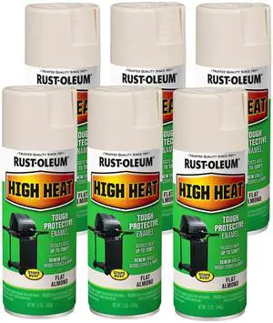 High Heat Flat Almond Enamel Spray Paint Up To 1200°F Protection, Grills, Smokers & Stoves, Rust Resistant Finish, Corrosion Resistant, 12 Oz High Heat Flat Almond Enamel Spray Paint Up To 1200°F Protection, Grills, Smokers & Stoves, Rust Resistant Finish, Corrosion Resistant, 12 Oz