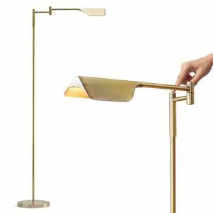 Leaf Pharmacy LED Reading Lamp, Dimmable Floor Lamp with Easy Rotation over Chair or Desk for Living Rooms & Offices, Adjustable Standing Tall Lamp, For Sewing & Crafts, Antique Brass (Gold) Leaf Pharmacy LED Reading Lamp, Dimmable Floor Lamp with Easy Rotation over Chair or Desk for Living Rooms & Offices, Adjustable Standing Tall Lamp, For Sewing & Crafts, Antique Brass (Gold)