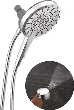 5-Setting In2ition 2-in-1 Dual Shower Head with Handheld High Pressure ProClean Spray, Chrome Detachable Shower Head with Hose, 1.75 GPM Flow Rate, Chrome 75548 5-Setting In2ition 2-in-1 Dual Shower Head with Handheld High Pressure ProClean Spray, Chrome Detachable Shower Head with Hose, 1.75 GPM Flow Rate, Chrome 75548