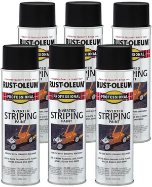 Professional Inverted Striping Black Spray Paint Parking Lot Striping, Athletic Field Marking, High Visibility Lines, Upside Down Spray System, Durable Coverage, 18 oz Professional Inverted Striping Black Spray Paint Parking Lot Striping, Athletic Field Marking, High Visibility Lines, Upside Down Spray System, Durable Coverage, 18 oz