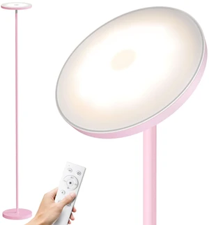 Floor Lamps for Living RoomLED Standing Lamp with Remote Control 32W/3000LM Super Bright, 69" Tall Floor Lamp with Stepless Dimmable, Modern Torchiere Corner Lamp for Bedroom, Office Pink Floor Lamps for Living RoomLED Standing Lamp with Remote Control 32W/3000LM Super Bright, 69" Tall Floor Lamp with Stepless Dimmable, Modern Torchiere Corner Lamp for Bedroom, Office Pink