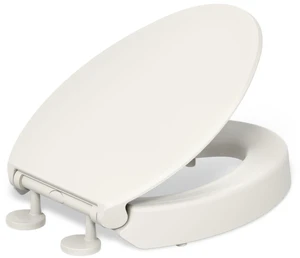 25875-96 Hyten 3" Height, Elevated Soft Close Elongated Toilet Seat, Contoured Seat with Grip-Tight Bumpers, Quick-Attach Hardware, No Slam Toilet Seat, Biscuit 25875-96 Hyten 3" Height, Elevated Soft Close Elongated Toilet Seat, Contoured Seat with Grip-Tight Bumpers, Quick-Attach Hardware, No Slam Toilet Seat, Biscuit
