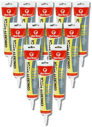 0645 Concrete Repair Patch, Cement Crack Filler, Pre-Mixed, 5.5 Oz. Squeeze Tube, Pack of 12, Gray, 12 Pack, Made in USA 0645 Concrete Repair Patch, Cement Crack Filler, Pre-Mixed, 5.5 Oz. Squeeze Tube, Pack of 12, Gray, 12 Pack, Made in USA