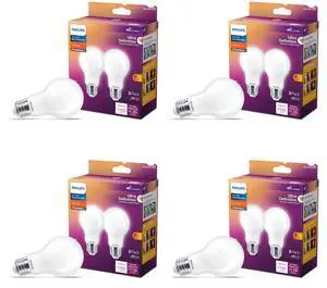 LED 75W A19 8-Pack Ultra Definition Soft White (2700K) 1100 Lumen (9W = 75W) Dimmable Frosted Flicker-Free Light Bulbs LED 75W A19 8-Pack Ultra Definition Soft White (2700K) 1100 Lumen (9W = 75W) Dimmable Frosted Flicker-Free Light Bulbs