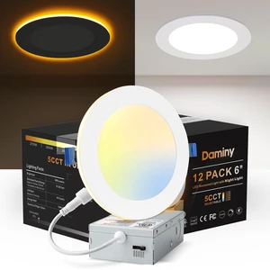 12 Pack 6 Inch LED Recessed Lighting, Canless Wafer Downlight 5CCT, Ultra-Thin Recessed Light with Night Light, Dimmable, 12W 1000LM 120V, IC&Damp Rated 12 Pack 6 Inch LED Recessed Lighting, Canless Wafer Downlight 5CCT, Ultra-Thin Recessed Light with Night Light, Dimmable, 12W 1000LM 120V, IC&Damp Rated