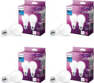 LED 100W A19 4-Pack Ultra Definition Daylight (5000K) 1500 Lumen (11.5W = 100W) Dimmable Frosted Flicker-Free Light Bulbs LED 100W A19 4-Pack Ultra Definition Daylight (5000K) 1500 Lumen (11.5W = 100W) Dimmable Frosted Flicker-Free Light Bulbs