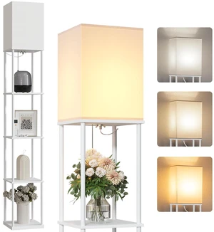 5 Tier Floor Lamp with Shelves, Standing Lamps for Living Room 3 CCT LED Bulb Include, 70" Tall Corner Shelf Lamp, Display Bookshelf, Modern Style for Bedroom, Office, Home Decor 5 Tier Floor Lamp with Shelves, Standing Lamps for Living Room 3 CCT LED Bulb Include, 70" Tall Corner Shelf Lamp, Display Bookshelf, Modern Style for Bedroom, Office, Home Decor