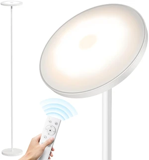 Floor Lamps for Living RoomLED Standing Lamp with Remote Control 32W/3000LM Super Bright, 69" Tall Floor Lamp with Stepless Dimmable, Modern Torchiere Corner Lamp for Bedroom, Office White Floor Lamps for Living RoomLED Standing Lamp with Remote Control 32W/3000LM Super Bright, 69" Tall Floor Lamp with Stepless Dimmable, Modern Torchiere Corner Lamp for Bedroom, Office White