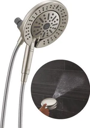 6-Setting 2-in-1 Dual Shower Head with Handheld High Pressure Spray, Brushed Nickel Detachable Shower Head with Hose, 1.75 GPM Flow Rate, Satin Nickel 75655SN 6-Setting 2-in-1 Dual Shower Head with Handheld High Pressure Spray, Brushed Nickel Detachable Shower Head with Hose, 1.75 GPM Flow Rate, Satin Nickel 75655SN