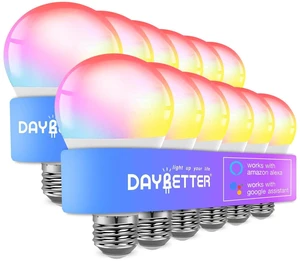 Smart Light Bulbs,Alexa Light Bulb,WiFi Dimmable Light LED Bulb Smart Bulb that Work with Alexa,Google Assistant,Music Sync,RGBCW Color Changing Light Bulb,A19 E26 9W 800LM,2.4Ghz,12 Pack Smart Light Bulbs,Alexa Light Bulb,WiFi Dimmable Light LED Bulb Smart Bulb that Work with Alexa,Google Assistant,Music Sync,RGBCW Color Changing Light Bulb,A19 E26 9W 800LM,2.4Ghz,12 Pack