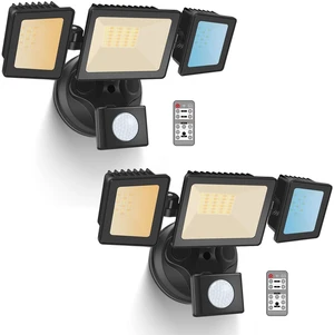 Motion Sensor Outdoor Lights with Remote 40W 4000LM Flood Light 120V 3 Modes Dusk to Dawn/Auto/On Time, 3000K-6000K Flood Lights Outdoor Motion Sensor Dimmable IP65 Waterproof ETL Listed 2PCS Motion Sensor Outdoor Lights with Remote 40W 4000LM Flood Light 120V 3 Modes Dusk to Dawn/Auto/On Time, 3000K-6000K Flood Lights Outdoor Motion Sensor Dimmable IP65 Waterproof ETL Listed 2PCS