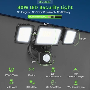 Motion Sensor Outdoor Lights with Remote 40W 4000LM Flood Light 120V 3 Modes Dusk to Dawn/Auto/On Time, 3000K-6000K Flood Lights Outdoor Motion Sensor Dimmable IP65 Waterproof ETL Listed 1PC Motion Sensor Outdoor Lights with Remote 40W 4000LM Flood Light 120V 3 Modes Dusk to Dawn/Auto/On Time, 3000K-6000K Flood Lights Outdoor Motion Sensor Dimmable IP65 Waterproof ETL Listed 1PC