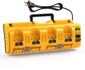 DCB104 20V MAX Battery Charger Replacement for Battery Charger, 4 Port Multi Charger Station with 2 USB Ports, Compatible with Dewalt 12V-20V Batteries DCB104 20V MAX Battery Charger Replacement for Battery Charger, 4 Port Multi Charger Station with 2 USB Ports, Compatible with Dewalt 12V-20V Batteries