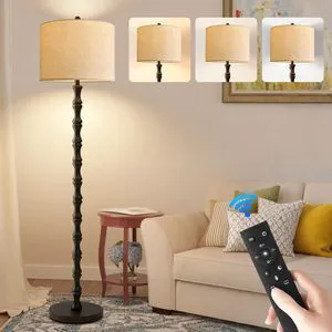 Wood Floor Lamps for Living Room Rattan Floor Lamp with Remote Control& 3 Color Temperature,Dimmable Rustic Floor Lamp Black Mid Century Modern Standing Lamp Tall Farmhouse Floor Lamp For Bedroom Wood Floor Lamps for Living Room Rattan Floor Lamp with Remote Control& 3 Color Temperature,Dimmable Rustic Floor Lamp Black Mid Century Modern Standing Lamp Tall Farmhouse Floor Lamp For Bedroom