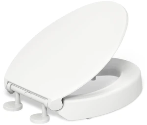 25875-0 Hyten 3" Height, Elevated Soft Close Elongated Toilet Seat, Contoured Seat with Grip-Tight Bumpers, Quick-Attach Hardware, No Slam Toilet Seat, White 25875-0 Hyten 3" Height, Elevated Soft Close Elongated Toilet Seat, Contoured Seat with Grip-Tight Bumpers, Quick-Attach Hardware, No Slam Toilet Seat, White