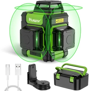 Laser Level 360 Self Leveling, Rechargeable Green Laser 3x360° Cross Line Lazer Leveler 3D Level Laser Tool for Construction and Picture Hanging, Strong Magnetic Bracket&Hard Carry Case -HM03CG Laser Level 360 Self Leveling, Rechargeable Green Laser 3x360° Cross Line Lazer Leveler 3D Level Laser Tool for Construction and Picture Hanging, Strong Magnetic Bracket&Hard Carry Case -HM03CG